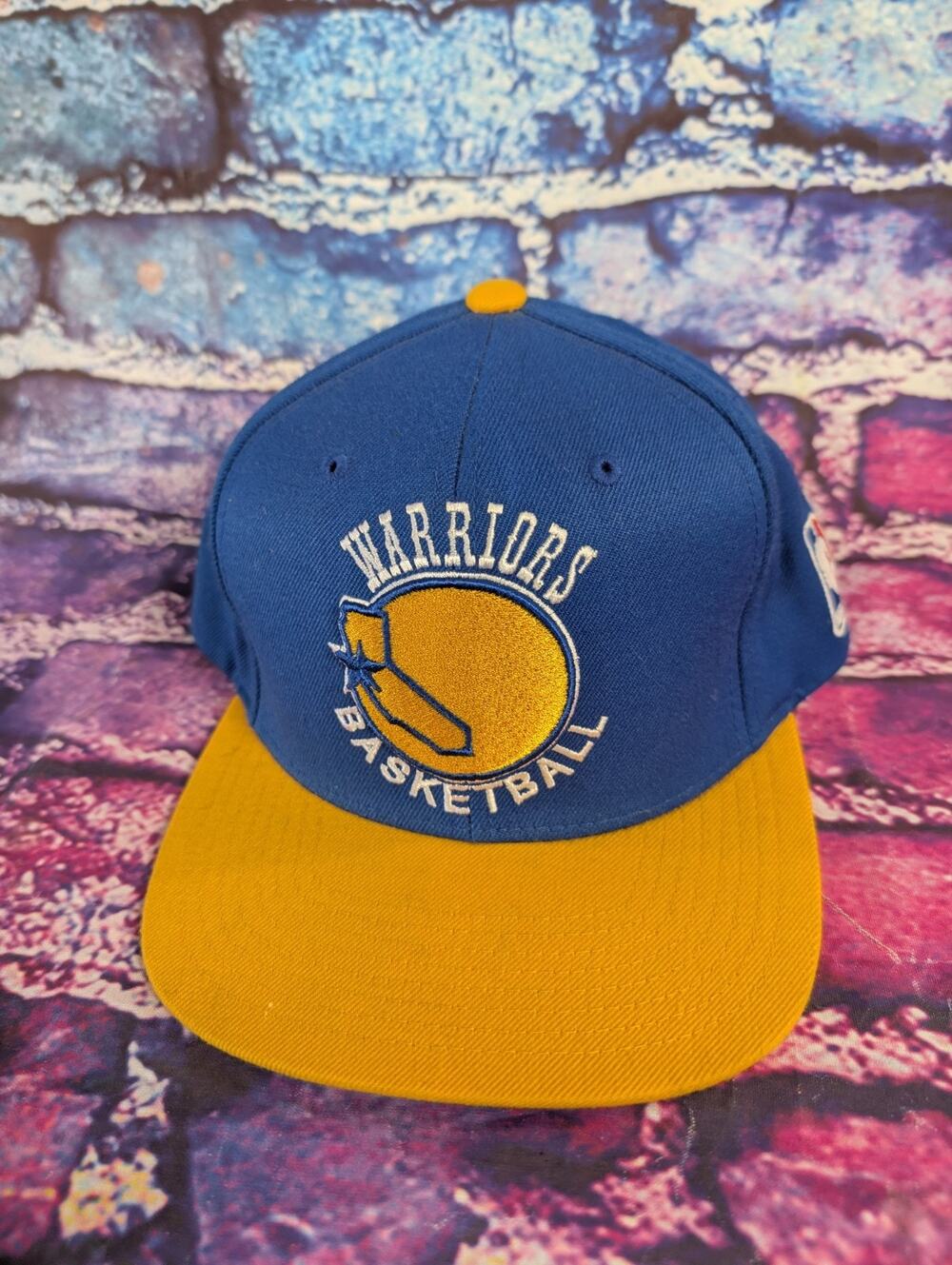 Mitchell & Ness Snapback Golden State Warriors Hat Blue Yellow NBA Cap